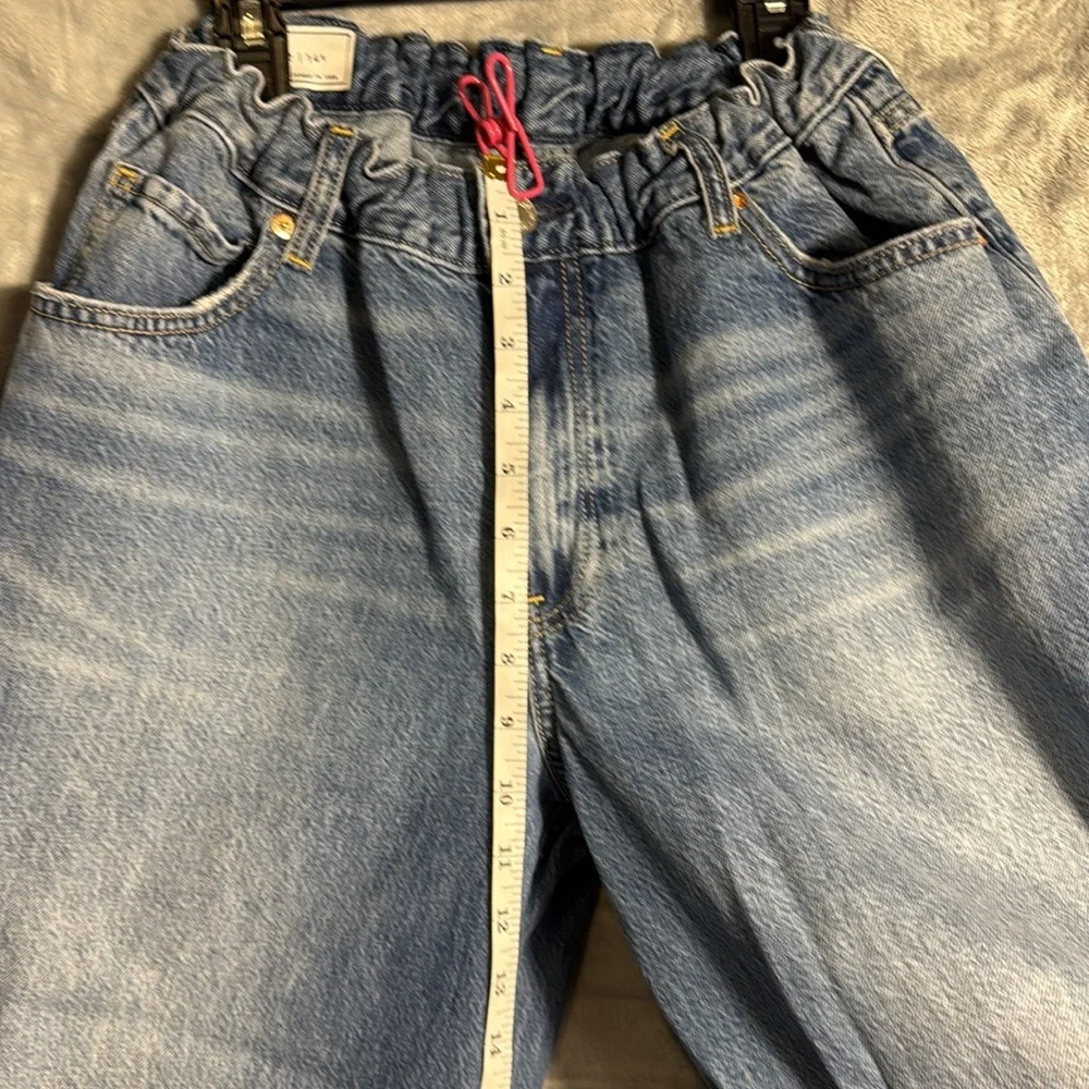 Gap Wide-Leg Blue Denim Jeans‎ Kids size 14 R  32 elastic gathered waist